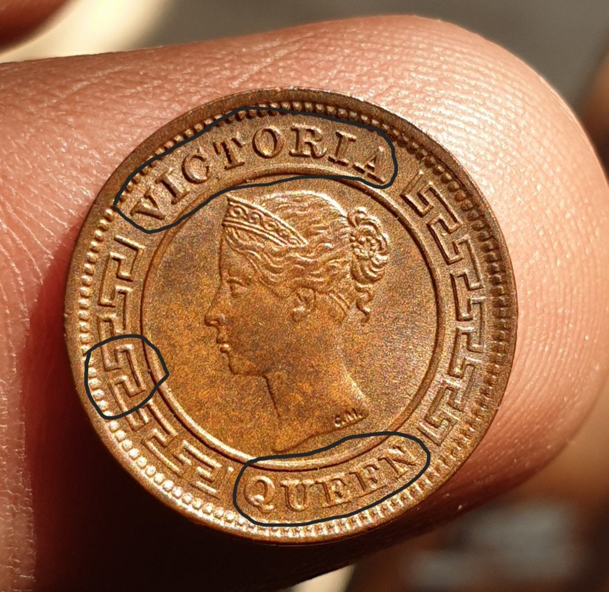 Ceylon-1870-1/4-Cent---Grade